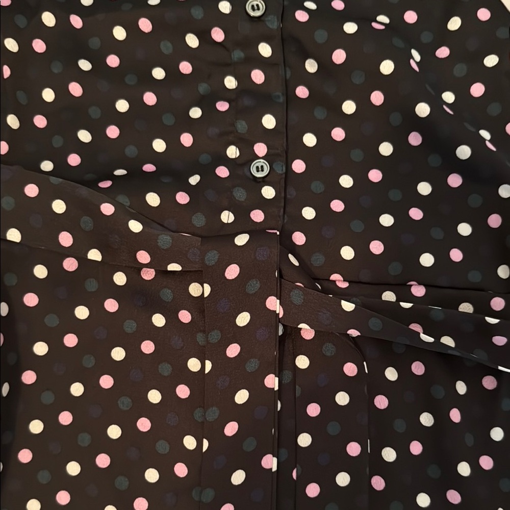 Tail Black and White Polka Dot Midi Dress - Picture 4 of 4